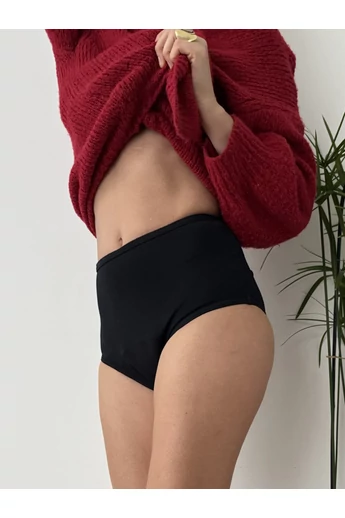 ÚJ hip-hip BLOOM magasderekú menstruációs bugyi - fekete