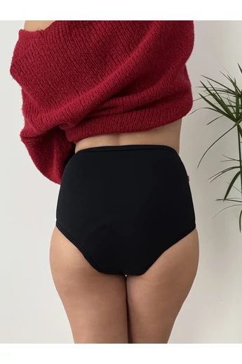 ÚJ hip-hip BLOOM magasderekú menstruációs bugyi - fekete